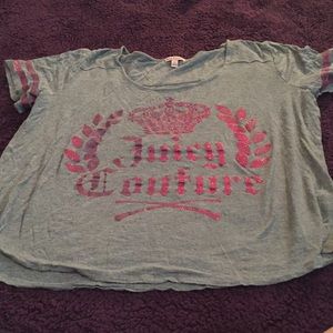 Juicy couture gray cropped shirt